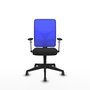 PIQUERAS Y CRESPO Silla de oficina Motilla con mecanismo Sincro, Azul y Negro