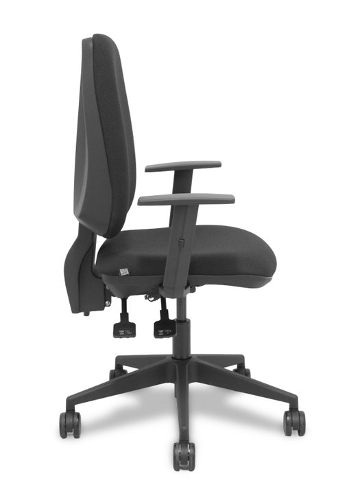 PIQUERAS Y CRESPO Silla Elche asincro bali negro con brazos 1D
