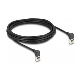 DeLOCK Cable de red RJ45 Cat.6A S/FTP Slim 90° 5 m Negro