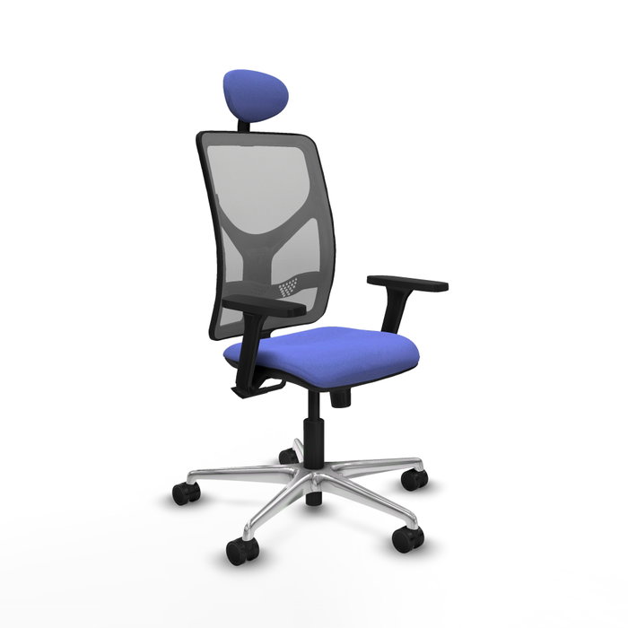 PIQUERAS Y CRESPO Silla de oficina Motilla con mecanismo Sincro, azul claro y gris PIQUERAS Y CRESPO Silla de oficina Motilla con mecanismo Sincro, azul claro y gris