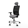 PIQUERAS Y CRESPO Silla de oficina Zulema con mecanismo Sincro/Traslack Gris y Negro