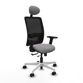 PIQUERAS Y CRESPO Silla de oficina Zulema con mecanismo Sincro/Traslack Gris y Negro