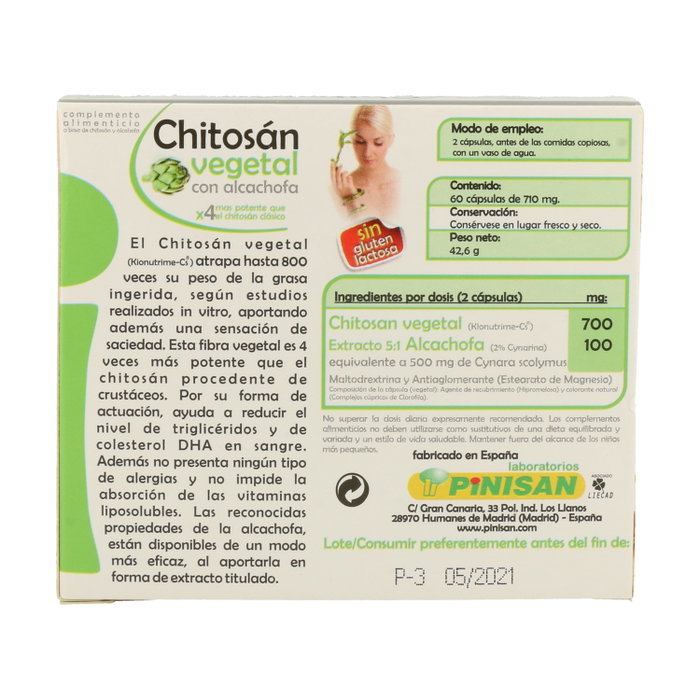 Pinisan Siluplan Chitosan Vegetal 60 cápsulas Pinisan Siluplan Chitosan Vegetal 60 cápsulas