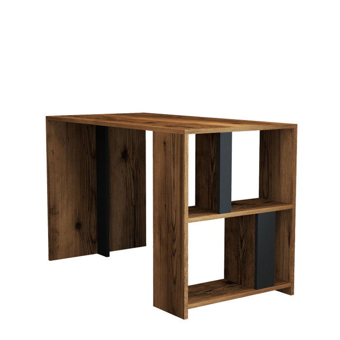 Hanah Home Lima Mesa de Estudio Nogal y Antracita 120x60x75.4 cm Hanah Home Lima Mesa de Estudio Nogal y Antracita 120x60x75.4 cm