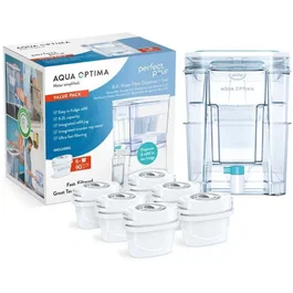 Aqua Optima Dispensador de agua filtrada Perfect Pour WD1001, 8.2 litros, incluye 6 filtros, sistema de 5 etapas