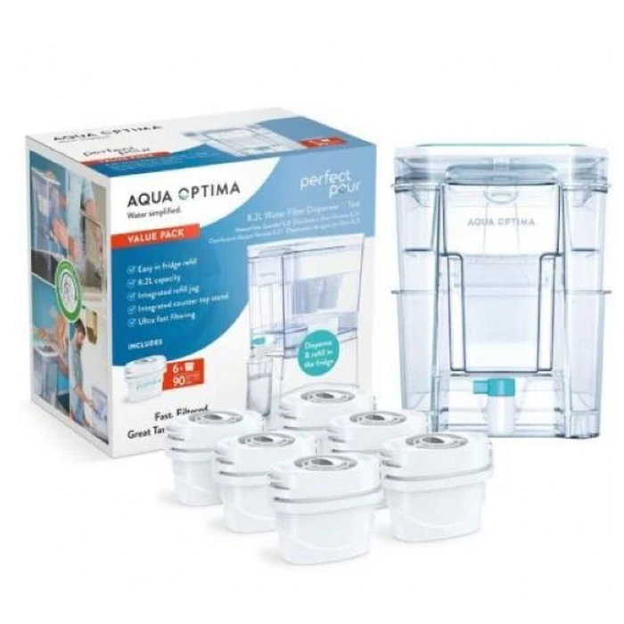 Laica Aqua Optima Perfect Pour Dispensador de Agua Filtrada 8,2 L con 6 Filtros Laica Aqua Optima Perfect Pour Dispensador de Agua Filtrada 8,2 L con 6 Filtros