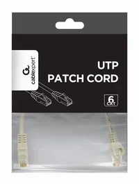 Gembird PP6U-CU-0.25m Cable de red Patch Cord CAT6 UTP, Cobre, Gris, 0.25 metros