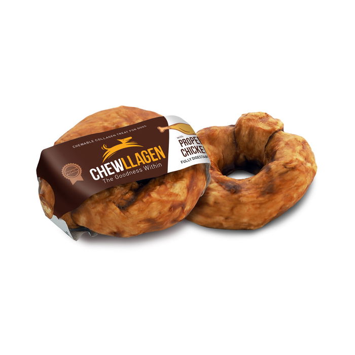 Chewllagen S Donut Premio de Colágeno con Pollo para Perros 10 cm Display 15 Piezas