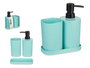 Berilo Set 3 Piezas Baño Plástico Menta (Verde/Negro) 14.5x17x7.5 cm (Set de 12)