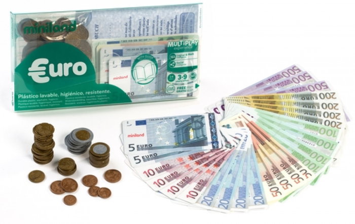 Miniland Juego de Monedas y Billetes Activity Euro 108 Piezas