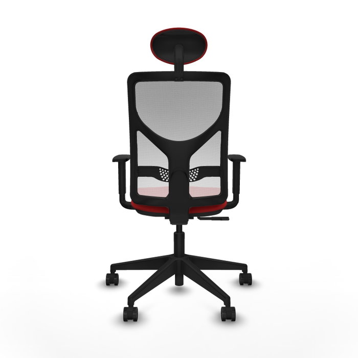 PIQUERAS Y CRESPO Silla de oficina Motilla con mecanismo Sincro Rojo y Blanco