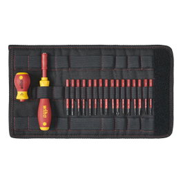 Wiha Juego de Destornilladores slimVario Starter Set 2831T18 con 2 Destornilladores y 16 Puntas