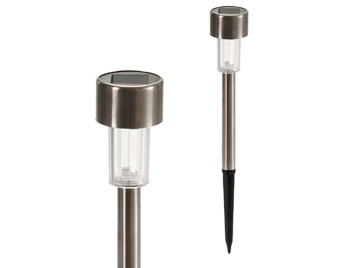 Ibergarden Baliza Solar Plástico Acero Inoxidable 4.5x21.5x4.5 cm (Set de 192)