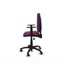 Silla de oficina Aýna con mecanismo Asincro tapizada con Similpiel color Morado. Equipada con Base poliamida negra, Brazos 1D y Ruedas de parqué