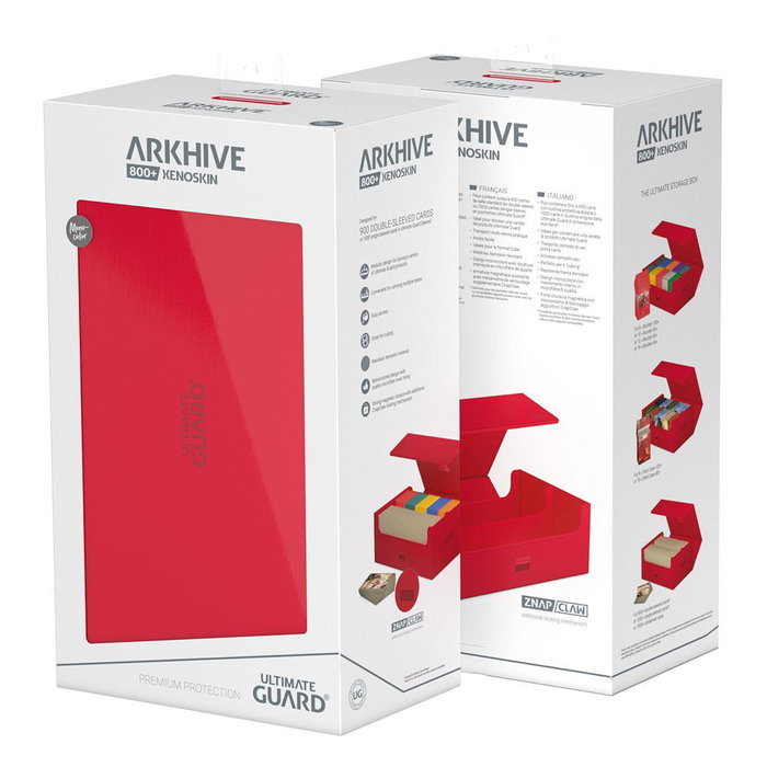 Ultimate Guard Arkhive 800+ XenoSkin Monocolor Rojo