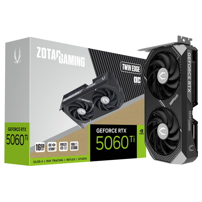 Zotac RTX 5060 Ti Twin Edge OC 16 GB GDDR7 Tarjeta Gráfica Zotac RTX 5060 Ti Twin Edge OC 16 GB GDDR7 Tarjeta Gráfica