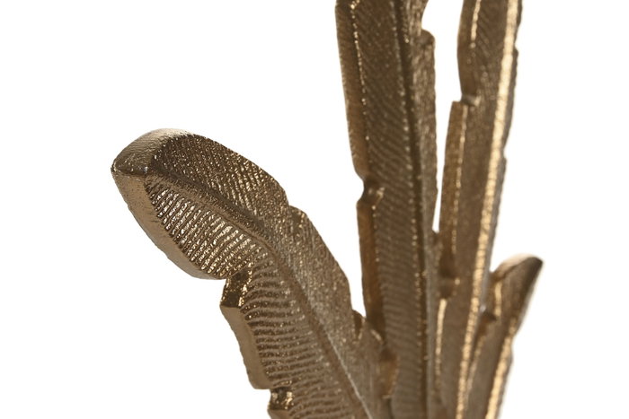 DKD Home Decor Decoración de Palmera en Aluminio y Mármol Dorado