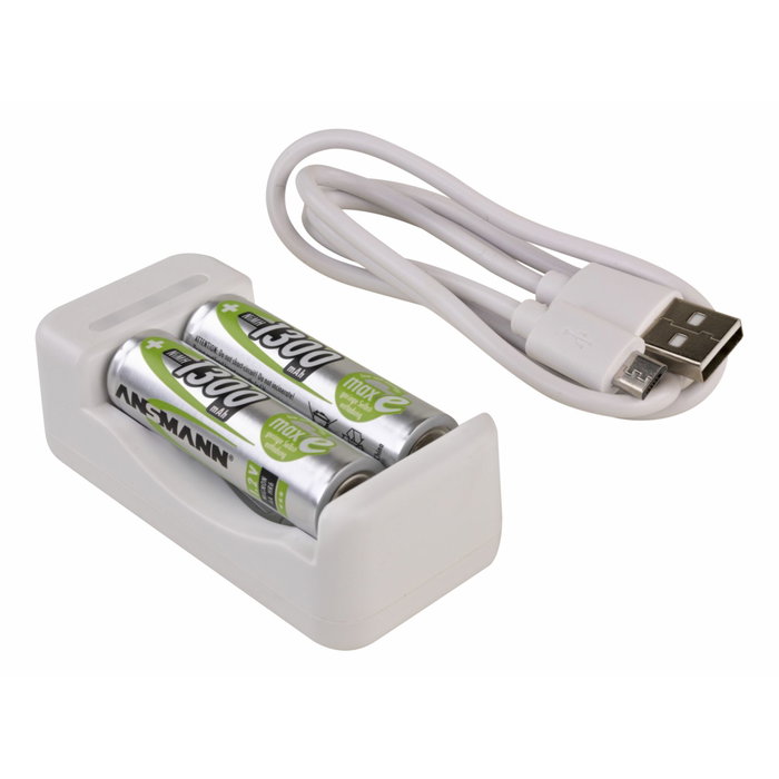 Ansmann Charger Basic II con 2 x AA 1300mAh