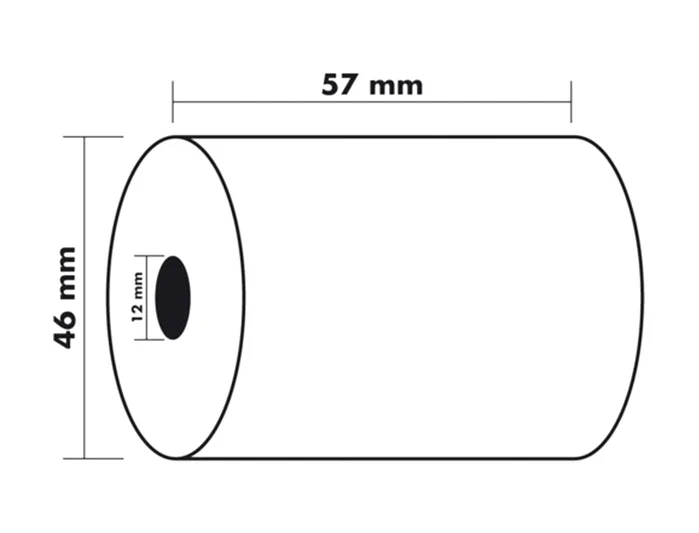 Exacompta Rollo Sumadora Térmico 57 mm x 46 mm 55 g/m2