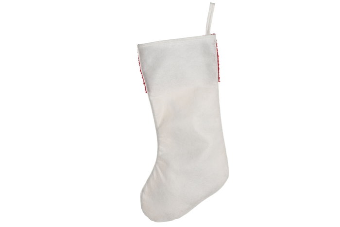 DKD Home Decor Calcetines de Poliéster Crema y Rojo 25x2x50 cm