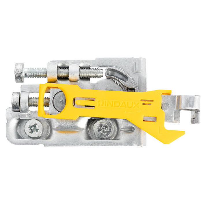 INDAUX Colgador Oculto Regulable SCARPI-,4 Antivuelco para Muebles de Cocina y Baño, Montaje Directo, Ajuste Altura/Profundidad, Blanco/Antracita