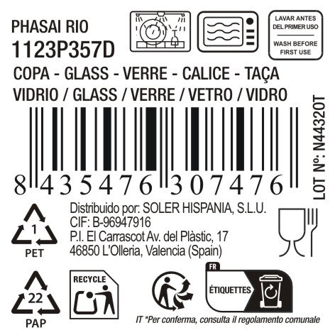 La Mediterranea Copa Phasai Rio 500ml