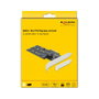 DeLOCK Tarjeta de Expansión PCIe x4 con 3 Puertos SATA 6 Gb/s y 2 Ranuras M.2 Key B - Factor de Forma Low Profile