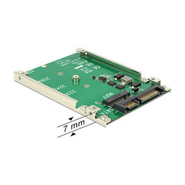 DeLOCK Adaptador SATA a M.2 NGFF, 62544, Interno, Color Verde, 100 x 70 x 7 mm