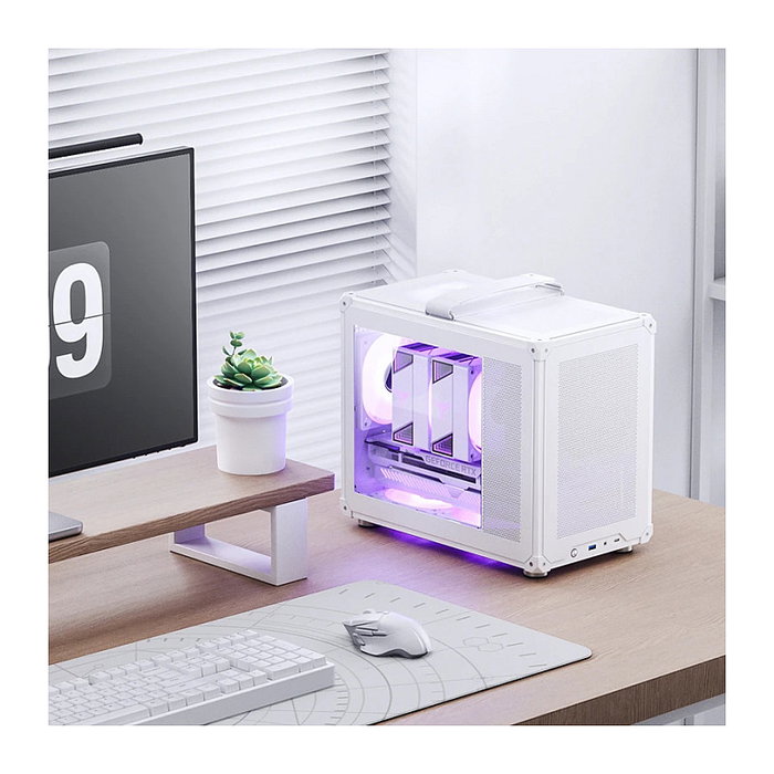Jonsbo C6 MAX Blanco con Vidrio Templado