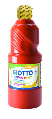 Giotto Témpera Escolar Lavable Rojo Escarlata Botella 500 ml Giotto Témpera Escolar Lavable Rojo Escarlata Botella 500 ml