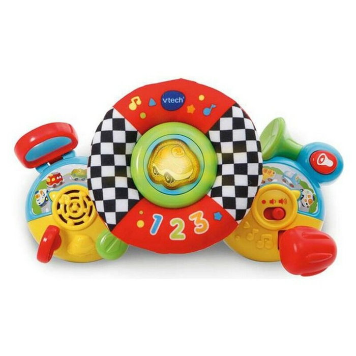 V-TECH Volante de Paseo Interactivo con 10 Melodías y 3 Modos de Juego