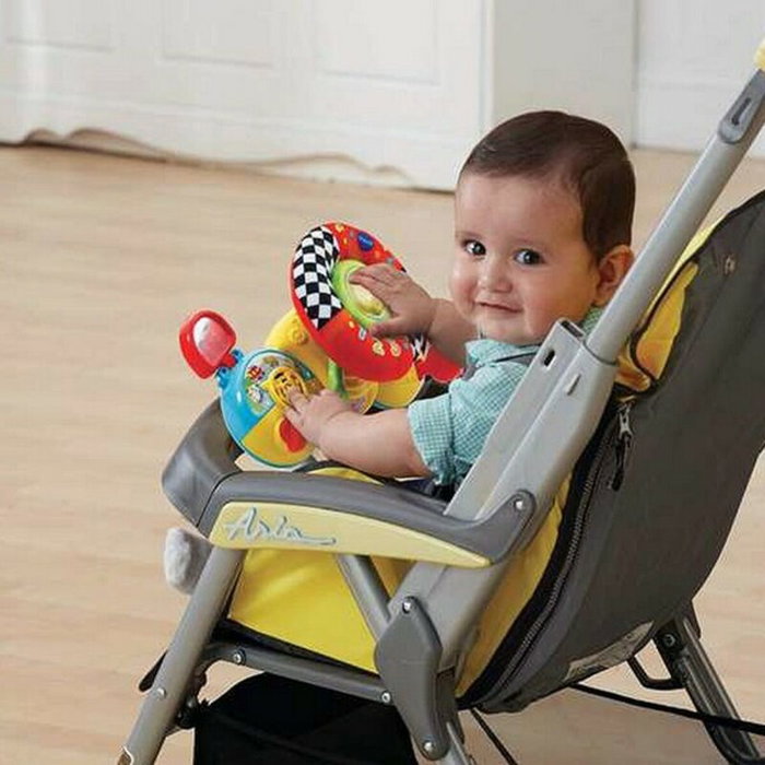 V-TECH Volante de Paseo Interactivo con 10 Melodías y 3 Modos de Juego