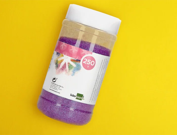 Liderpapel Purpurina Fantasía Color Metálico Violeta Pastel Bote 250 gr