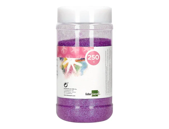 Liderpapel Purpurina Fantasía Color Metálico Violeta Pastel Bote 250 gr