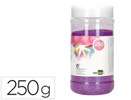 Liderpapel Purpurina Fantasía Color Metálico Violeta Pastel Bote 250 gr