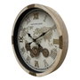 DKD Home Decor Reloj de Pared Abeto y Cristal Blanco y Natural