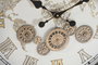 DKD Home Decor Reloj de Pared Abeto y Cristal Blanco y Natural