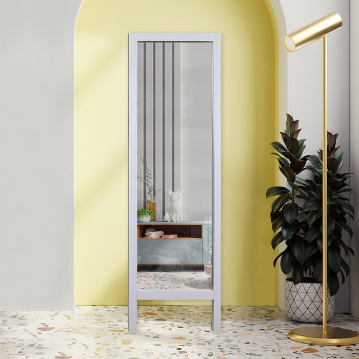 Hanah Home Espejo Cheval 145 - Blanco 45 x 145 cm, Espejo de Cuerpo Entero de Madera para Dormitorio o Salón