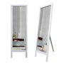 Hanah Home Espejo Cheval 145 - Blanco 45 x 145 cm, Espejo de Cuerpo Entero de Madera para Dormitorio o Salón