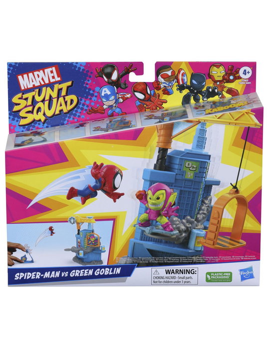 Hasbro Marvel Stunt Squad Spider-Man vs. Duende Verde Set de Juego, 4 Años+ Hasbro Marvel Stunt Squad Spider-Man vs. Duende Verde Set de Juego, 4 Años+