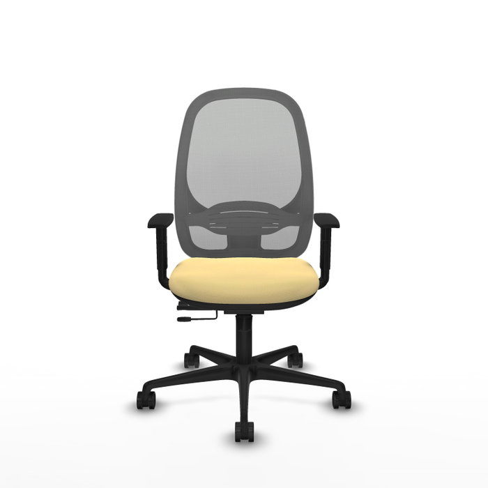 PIQUERAS Y CRESPO Silla de oficina Cilanco con mecanismo Sincro/Traslack Crema y Gris