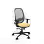 PIQUERAS Y CRESPO Silla de oficina Cilanco con mecanismo Sincro/Traslack Crema y Gris