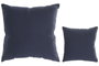 DKD Home Decor Set de 2 Cojines de Algodón Azul y Blanco 50x50 cm