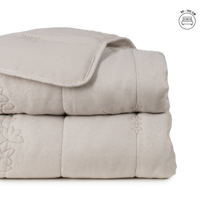 Colcha Beige Poliester Dormitorio 180 X 260 cm Colcha Beige Poliester Dormitorio 180 X 260 cm