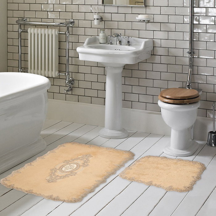 Mijölnir Juego de Alfombras de Baño Cappuccino, Lujoso y Suave, 100% Poliéster, Antideslizante, Antibacteriano, Fácil de Limpiar, 2 Piezas Mijölnir Juego de Alfombras de Baño Cappuccino, Lujoso y Suave, 100% Poliéster, Antideslizante, Antibacteriano, Fácil de Limpiar, 2 Piezas