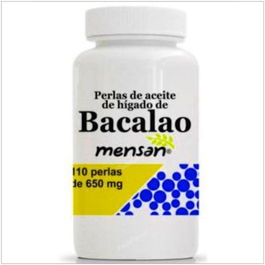 MENSAN Aceite de Higado de Bacalao 650Mg 110 Perlas - Rico en Omega 3, Vitamina A y Vitamina D para tu Bienestar