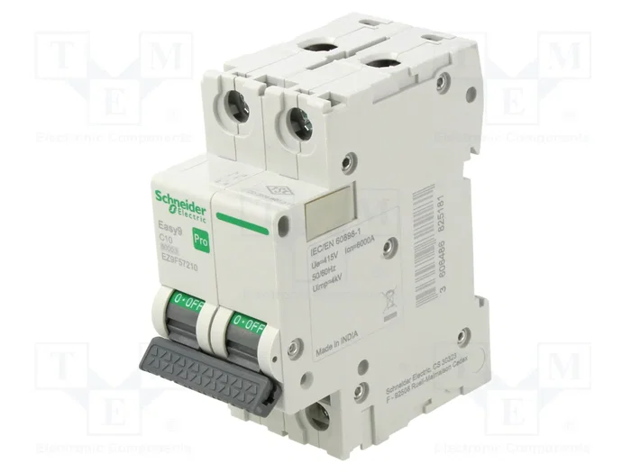 SCHNEIDER ELECTRIC Easy9 Pro MCB 10A 2P 6kA SCHNEIDER ELECTRIC Easy9 Pro MCB 10A 2P 6kA