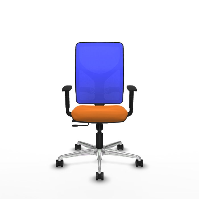 PIQUERAS Y CRESPO Silla de oficina Motilla Naranja y Azul