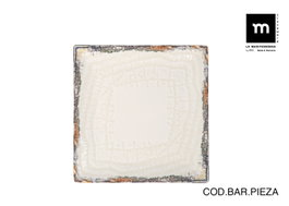 La Mediterranea Plato de Postre Albus Elite Brillo 18x18 cm