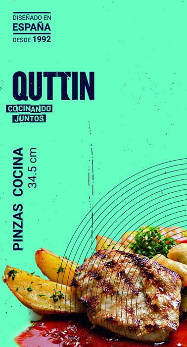 Quttin Pinzas de Cocina Metal-TPR 34.5cm